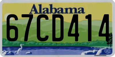AL license plate 67CD414