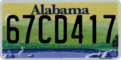 AL license plate 67CD417