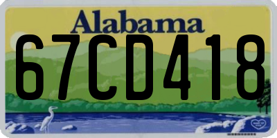 AL license plate 67CD418