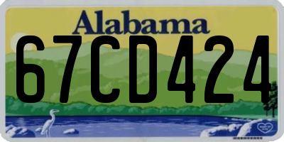 AL license plate 67CD424