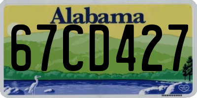 AL license plate 67CD427