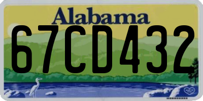 AL license plate 67CD432