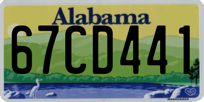AL license plate 67CD441