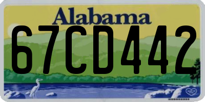 AL license plate 67CD442