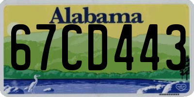 AL license plate 67CD443