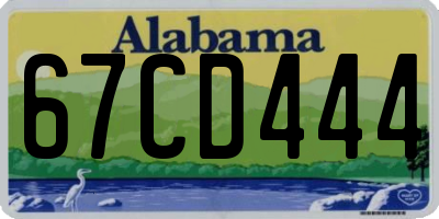 AL license plate 67CD444