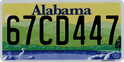 AL license plate 67CD447