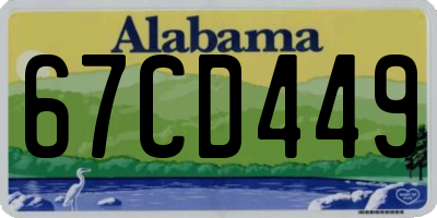 AL license plate 67CD449