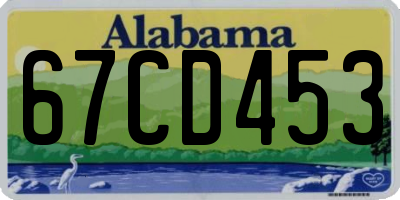 AL license plate 67CD453