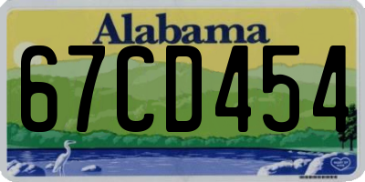 AL license plate 67CD454