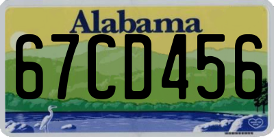 AL license plate 67CD456
