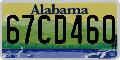 AL license plate 67CD460