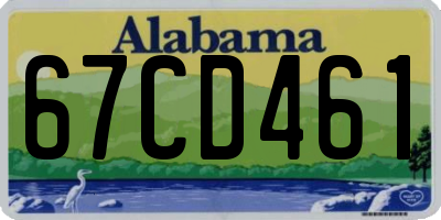 AL license plate 67CD461