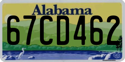 AL license plate 67CD462