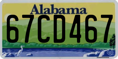 AL license plate 67CD467