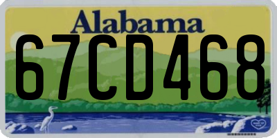 AL license plate 67CD468