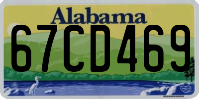 AL license plate 67CD469