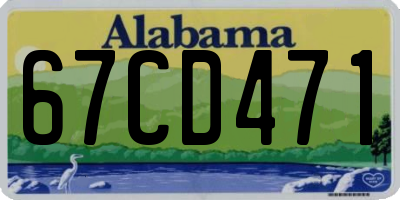 AL license plate 67CD471