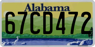 AL license plate 67CD472