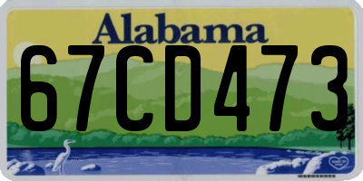 AL license plate 67CD473