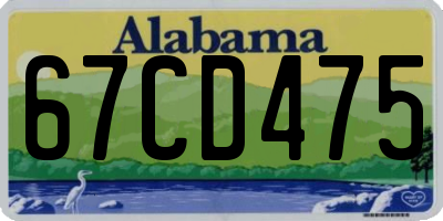 AL license plate 67CD475