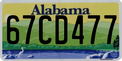 AL license plate 67CD477
