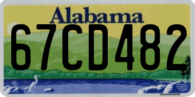 AL license plate 67CD482