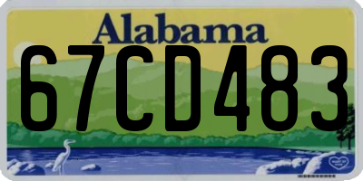 AL license plate 67CD483