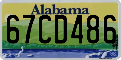 AL license plate 67CD486