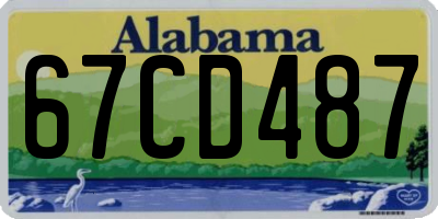 AL license plate 67CD487