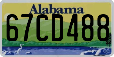 AL license plate 67CD488