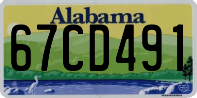 AL license plate 67CD491