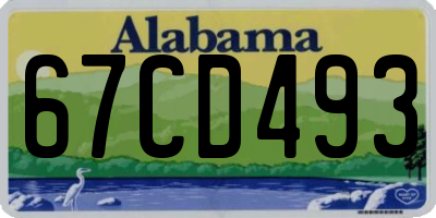 AL license plate 67CD493