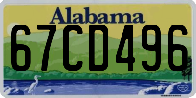 AL license plate 67CD496