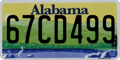 AL license plate 67CD499