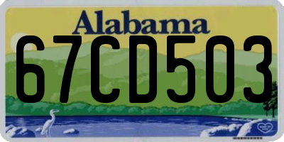 AL license plate 67CD503