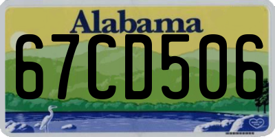 AL license plate 67CD506