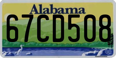AL license plate 67CD508