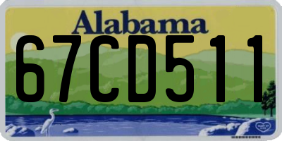 AL license plate 67CD511