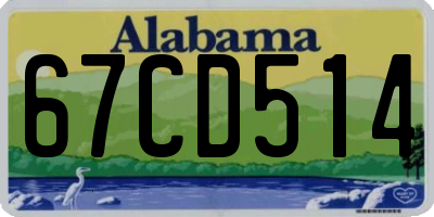AL license plate 67CD514