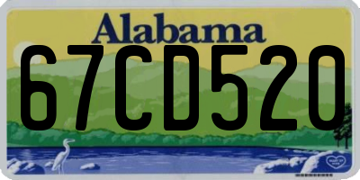 AL license plate 67CD520