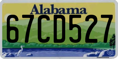 AL license plate 67CD527
