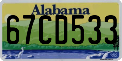 AL license plate 67CD533