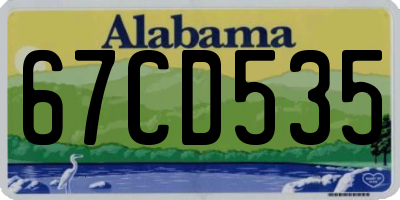 AL license plate 67CD535