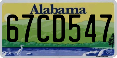 AL license plate 67CD547