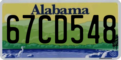 AL license plate 67CD548