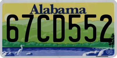 AL license plate 67CD552