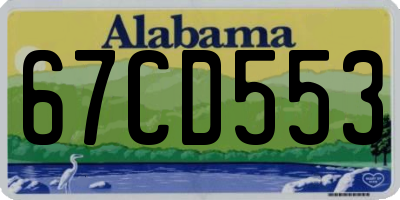 AL license plate 67CD553