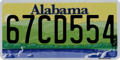 AL license plate 67CD554