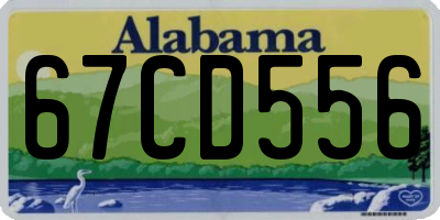 AL license plate 67CD556